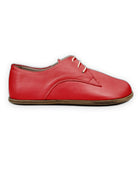 Side view Red Oxford Shoes - Calf Leather Zero Drop | Bespoky