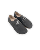 Women's Smoked Oxford Shoes - Handcrafted Calf Leather Wide Toe Box | Bespoky