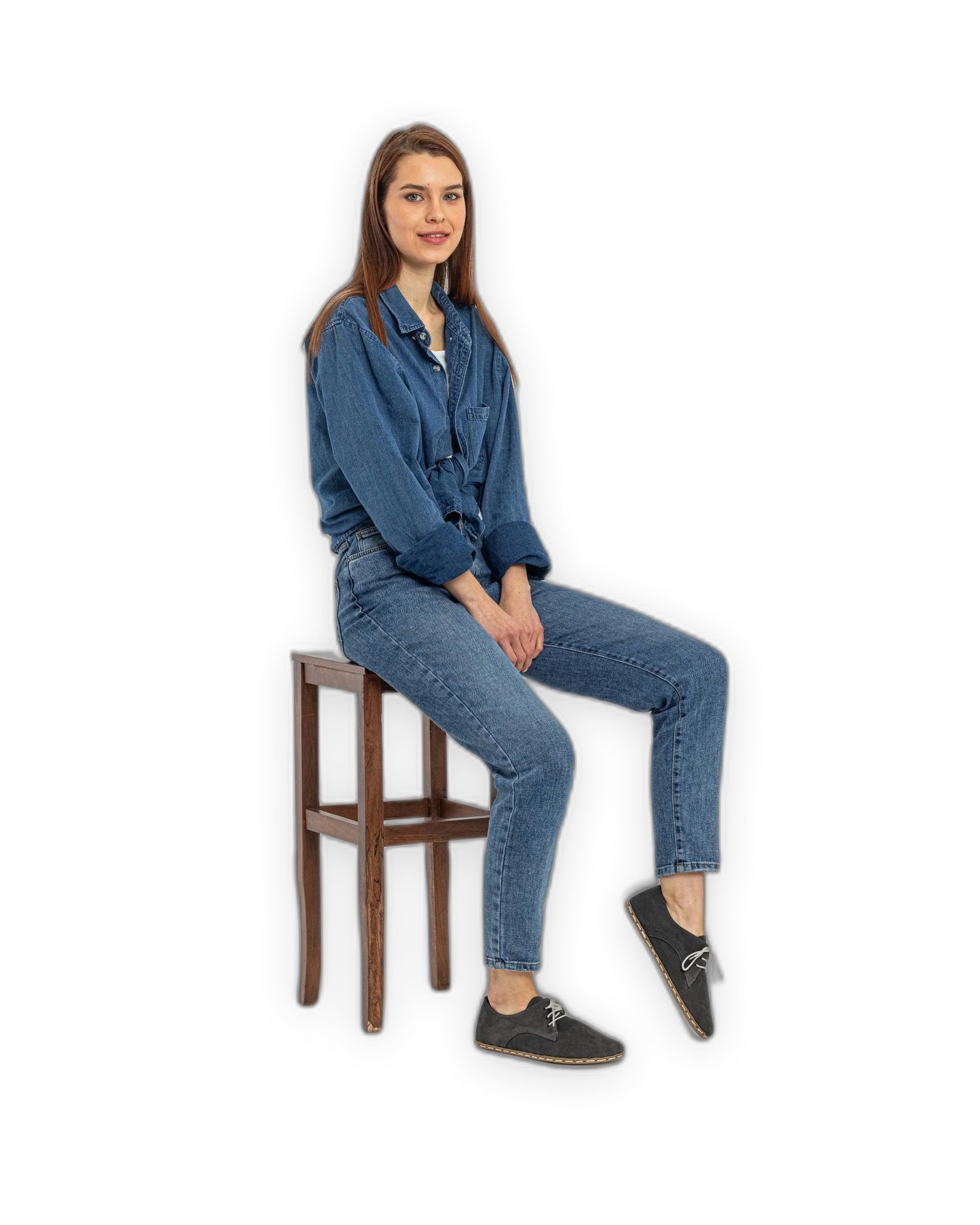 Back view Smoked Oxford Shoes - Calf Leather Handcrafted | Bespoky