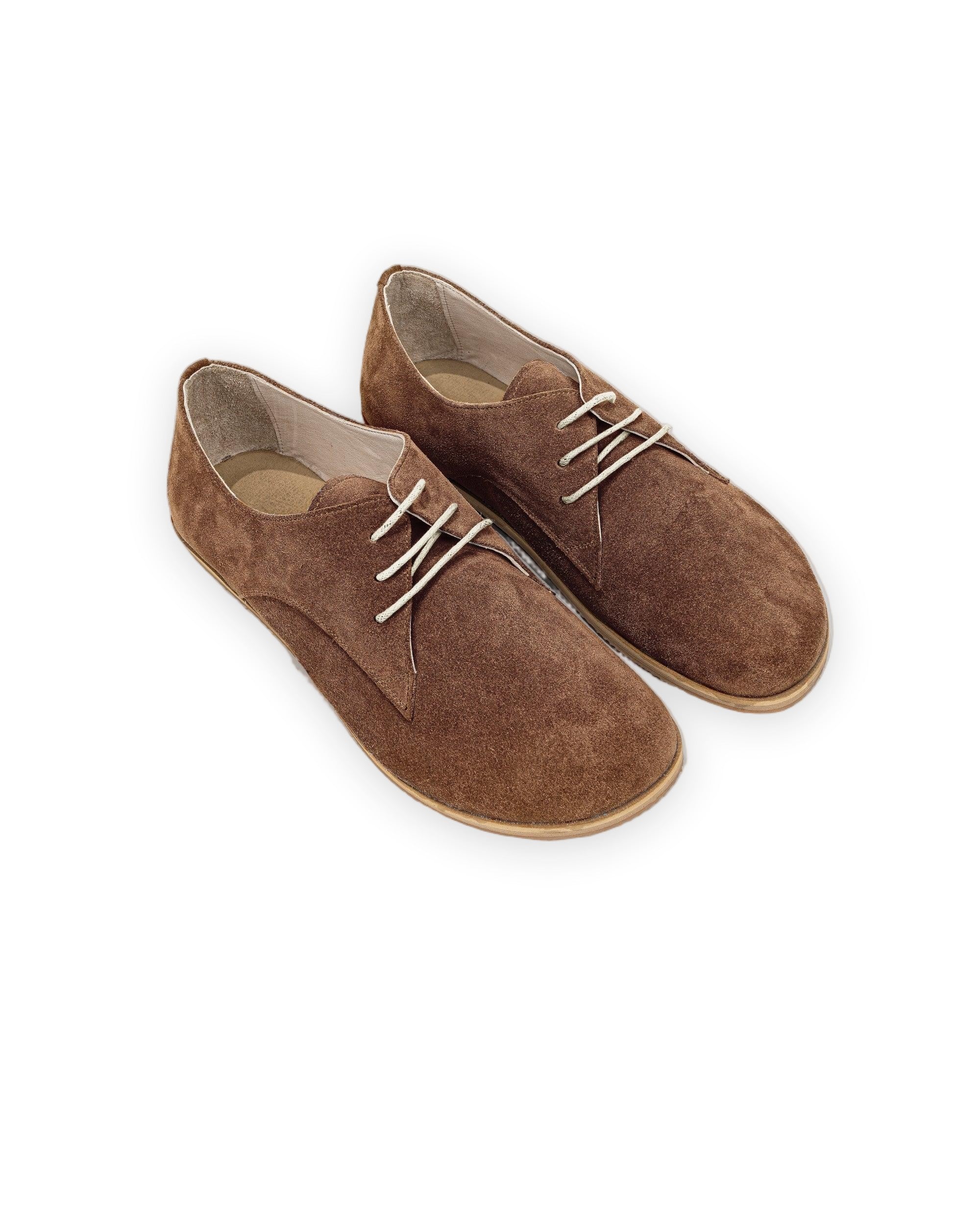 Women's Tan Oxford Shoes - Handcrafted Calf Leather Wide Toe Box | Bespoky