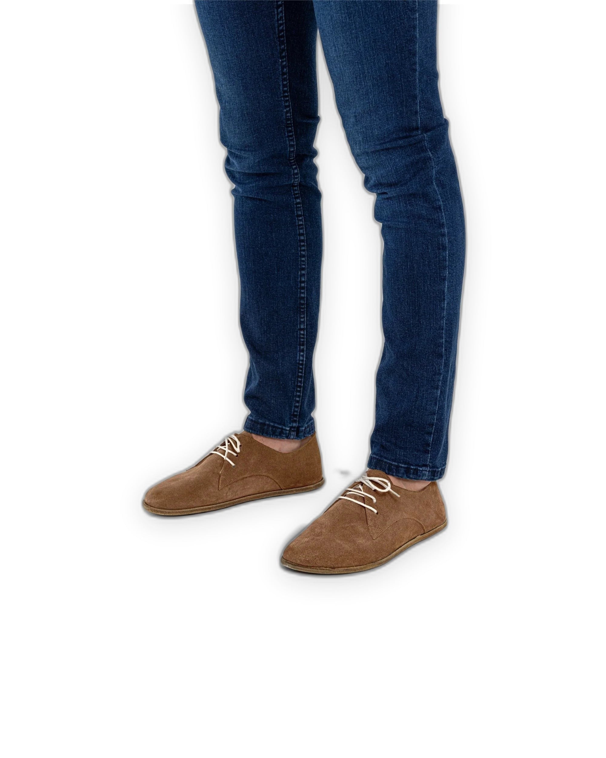 Side view Tan Oxford Shoes - Calf Leather Zero Drop | Bespoky