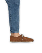 Pair Tan Oxford Shoes - Barefoot Wide Toe Calf Leather | Bespoky