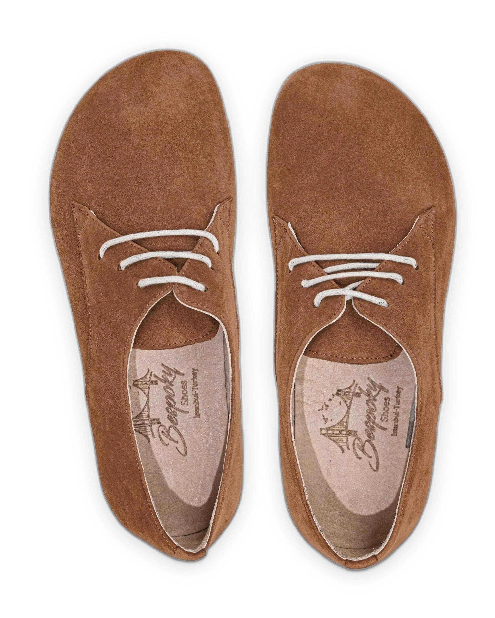 Top view Tan Oxford Shoes - Handcrafted Calf Leather | Bespoky