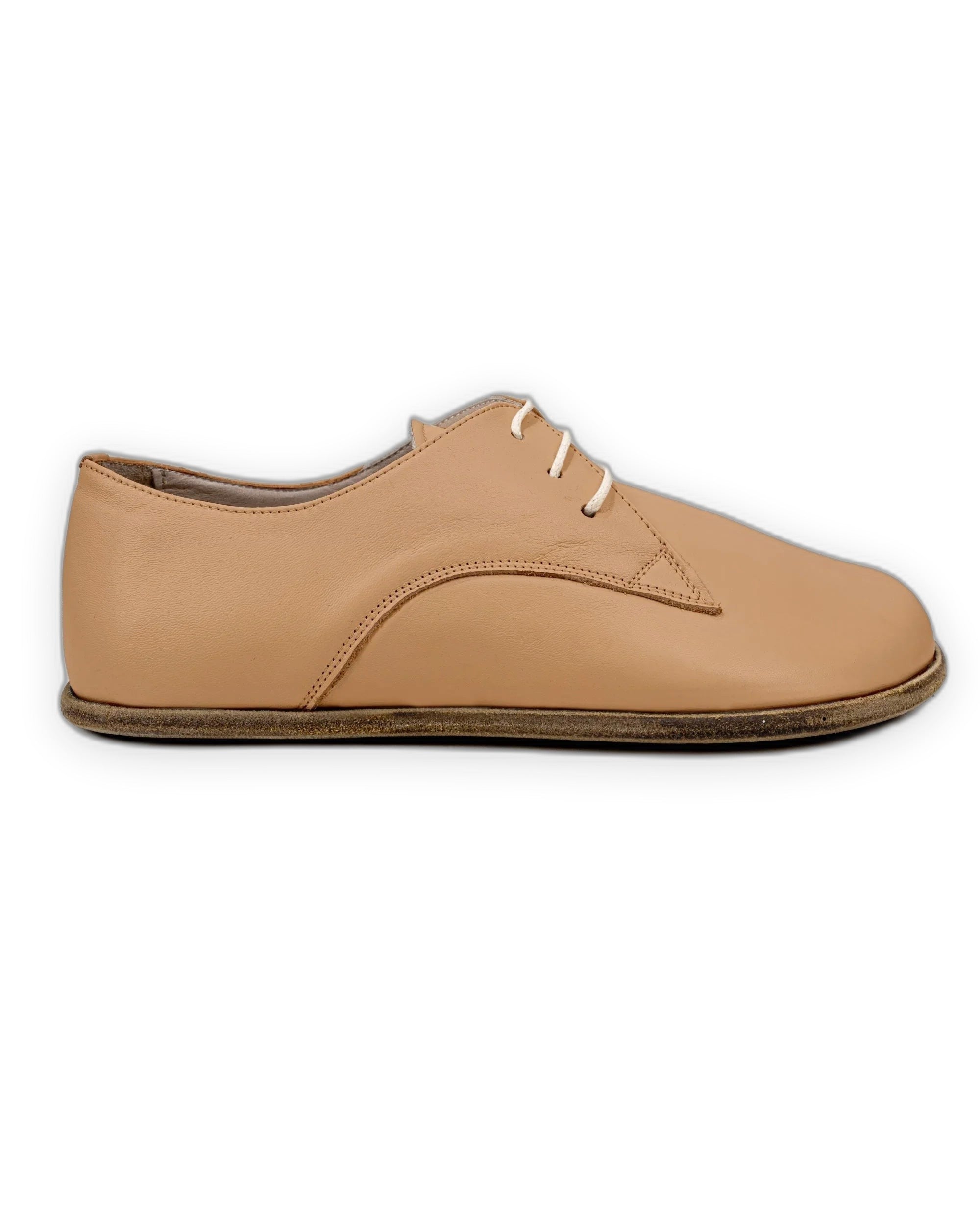 Side view Undyed Oxford Shoes - Calf Leather Zero Drop | Bespoky