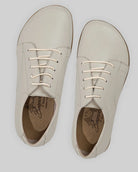Back view Lucas Beige Barefoot Sneaker - Calf Leather Handcrafted | Bespoky
