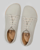 Side view Lucas Beige Barefoot Sneaker - Calf Leather Zero Drop | Bespoky