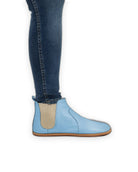 Back view Baby Blue Chelsea Boots - Calf Leather Handcrafted | Bespoky