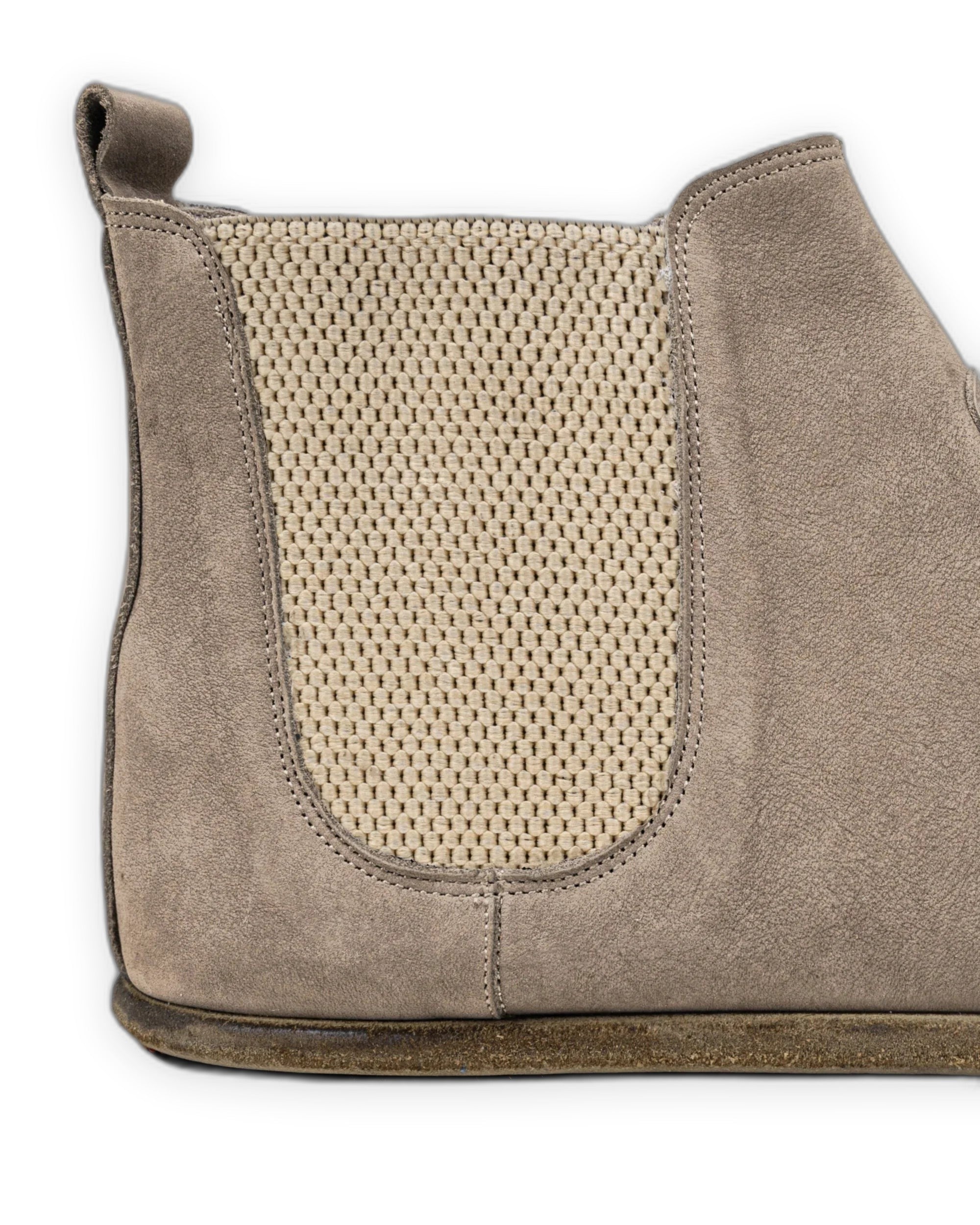 Top view Beige Nubuck Chelsea Boots - Handcrafted Calf Leather | Bespoky