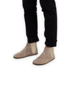 Detail Beige Nubuck Chelsea Boots - Handcrafted Calf Leather Turkey | Bespoky