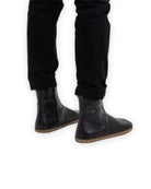 Pair Black Chelsea Boots - Barefoot Wide Toe Calf Leather | Bespoky