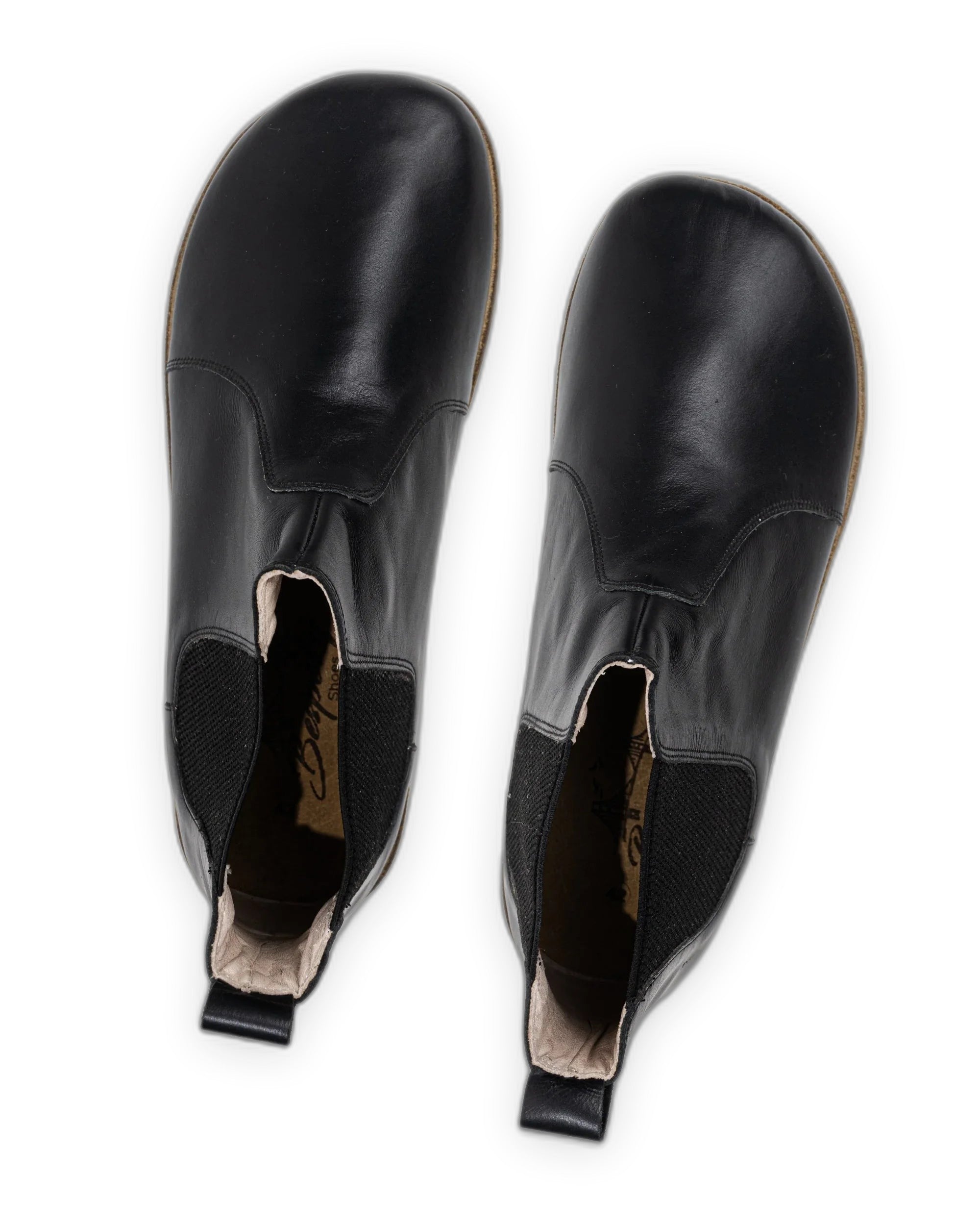 Top view Black Chelsea Boots - Handcrafted Calf Leather | Bespoky