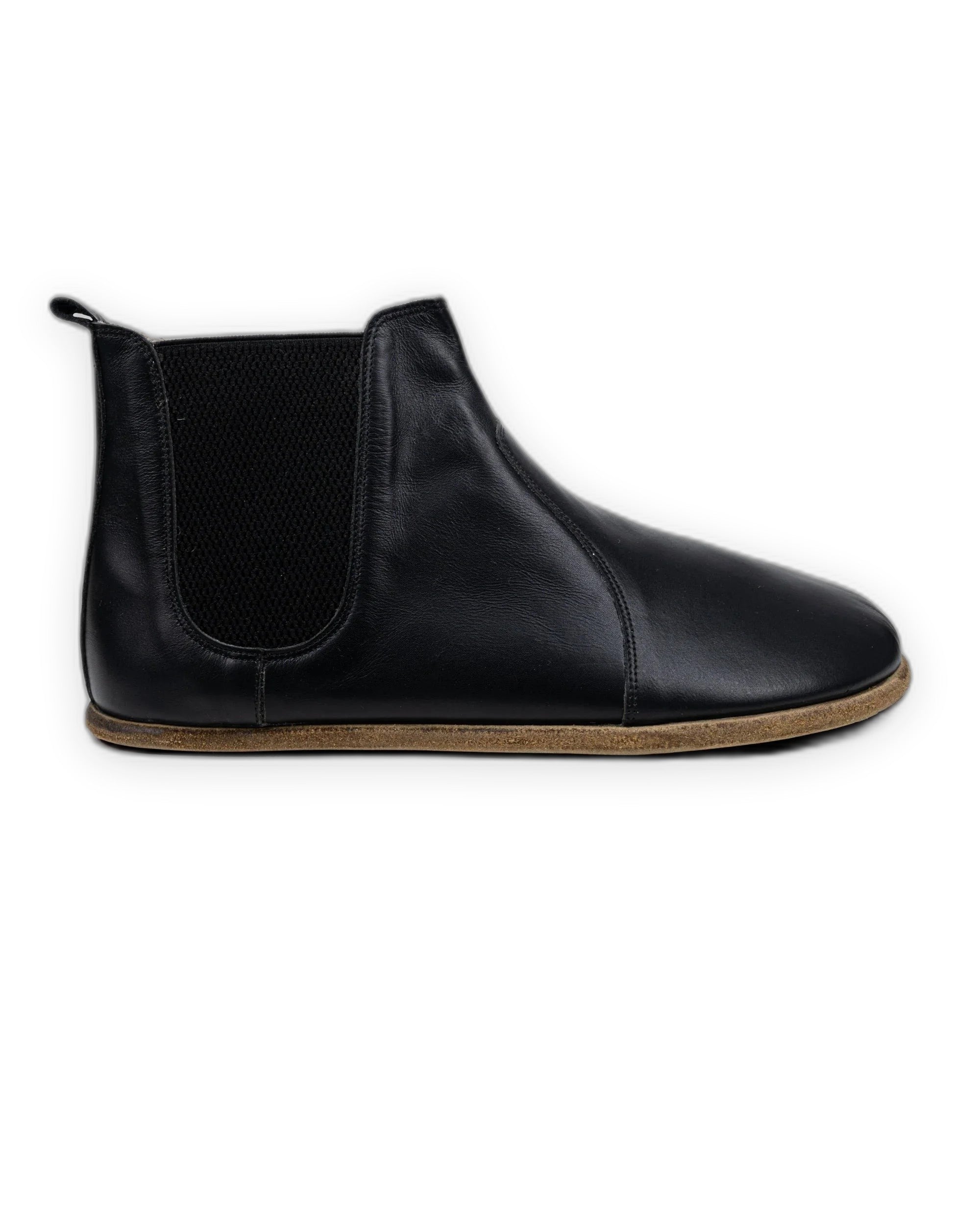Back view Black Chelsea Boots - Calf Leather Handcrafted | Bespoky