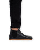 Pair Black Chelsea Boots - Barefoot Wide Toe Calf Leather | Bespoky