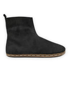Side view Black Suede Chelsea Boots - Calf Leather Zero Drop | Bespoky