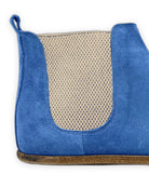 Top view Blue Suede Chelsea Boots - Handcrafted Calf Leather | Bespoky