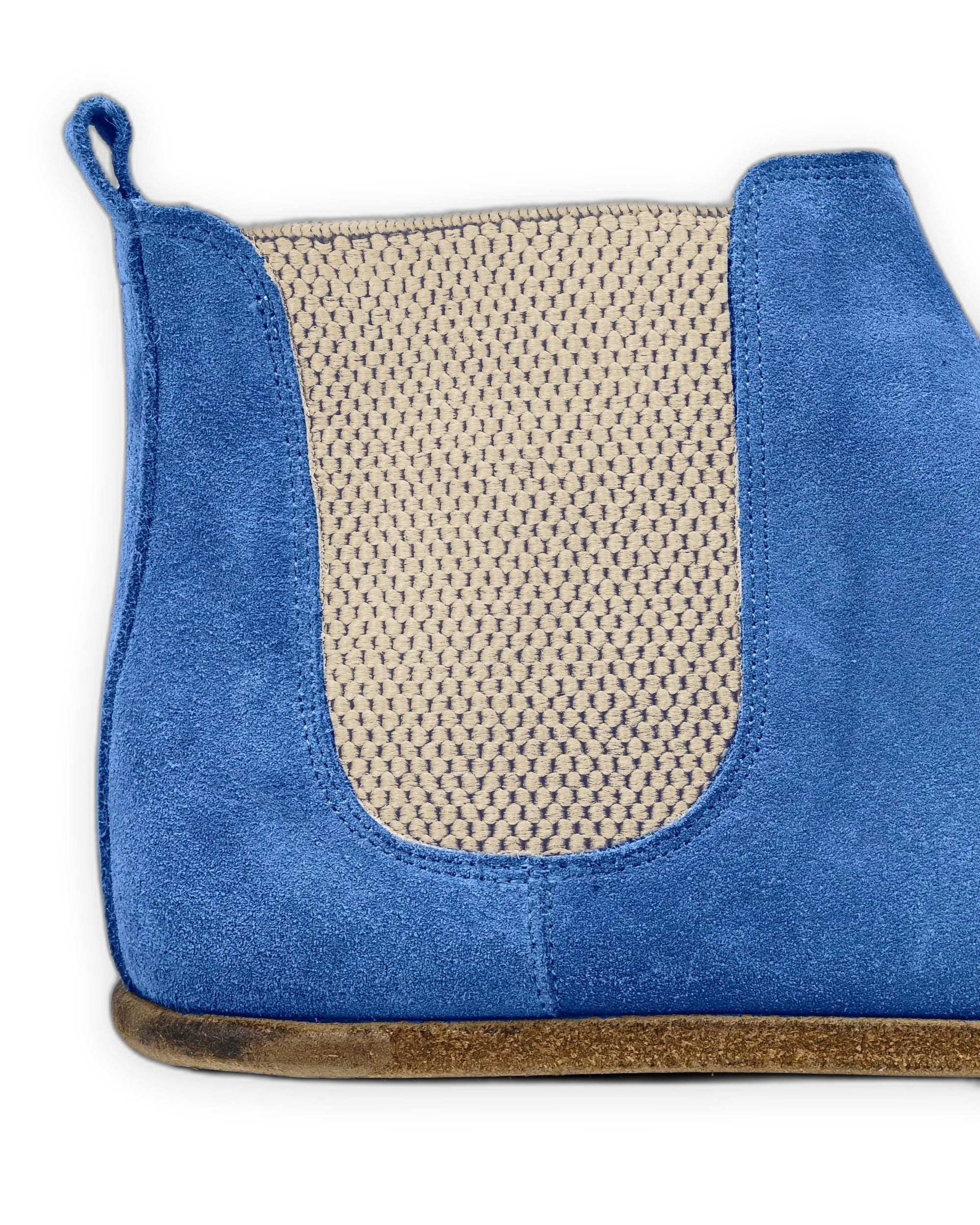 Top view Blue Suede Chelsea Boots - Handcrafted Calf Leather | Bespoky