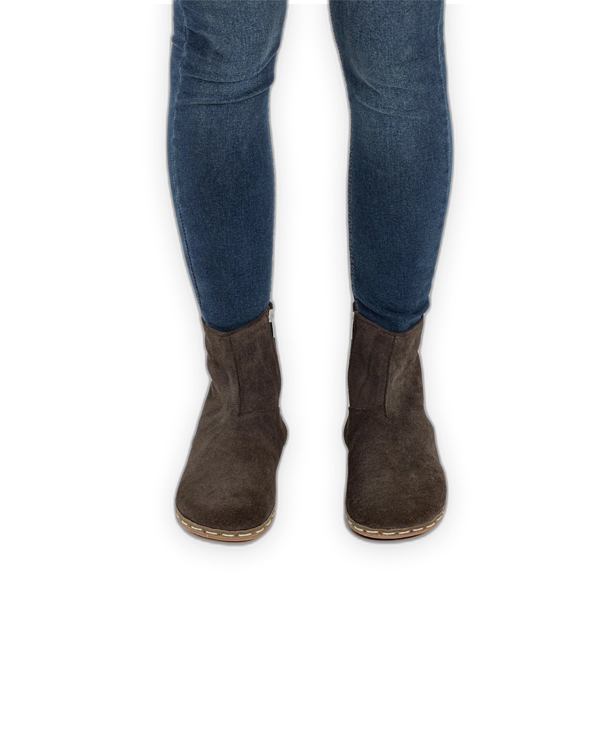 Detail Brown Suede Chelsea Boots - Handcrafted Calf Leather Turkey | Bespoky
