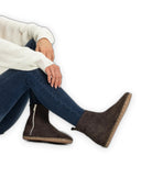 Men's Brown Suede Chelsea Boots - Handcrafted Calf Leather Wide Toe Box | Bespoky