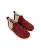 Men's Burgundy Suede Chelsea Boots - Handcrafted Calf Leather Wide Toe Box | Bespoky