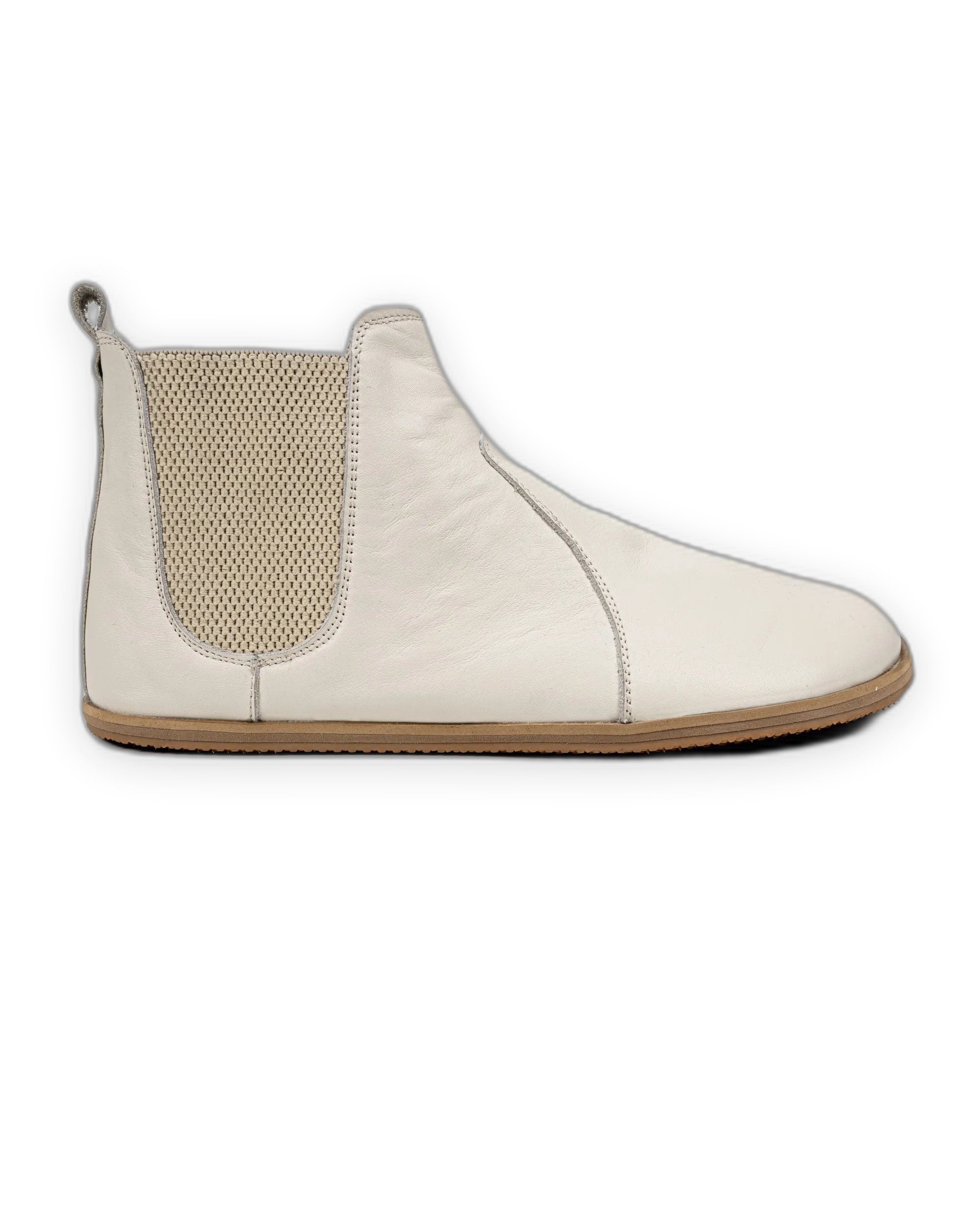 Sole detail Cream Chelsea Boots - Zero Drop Calf Leather | Bespoky