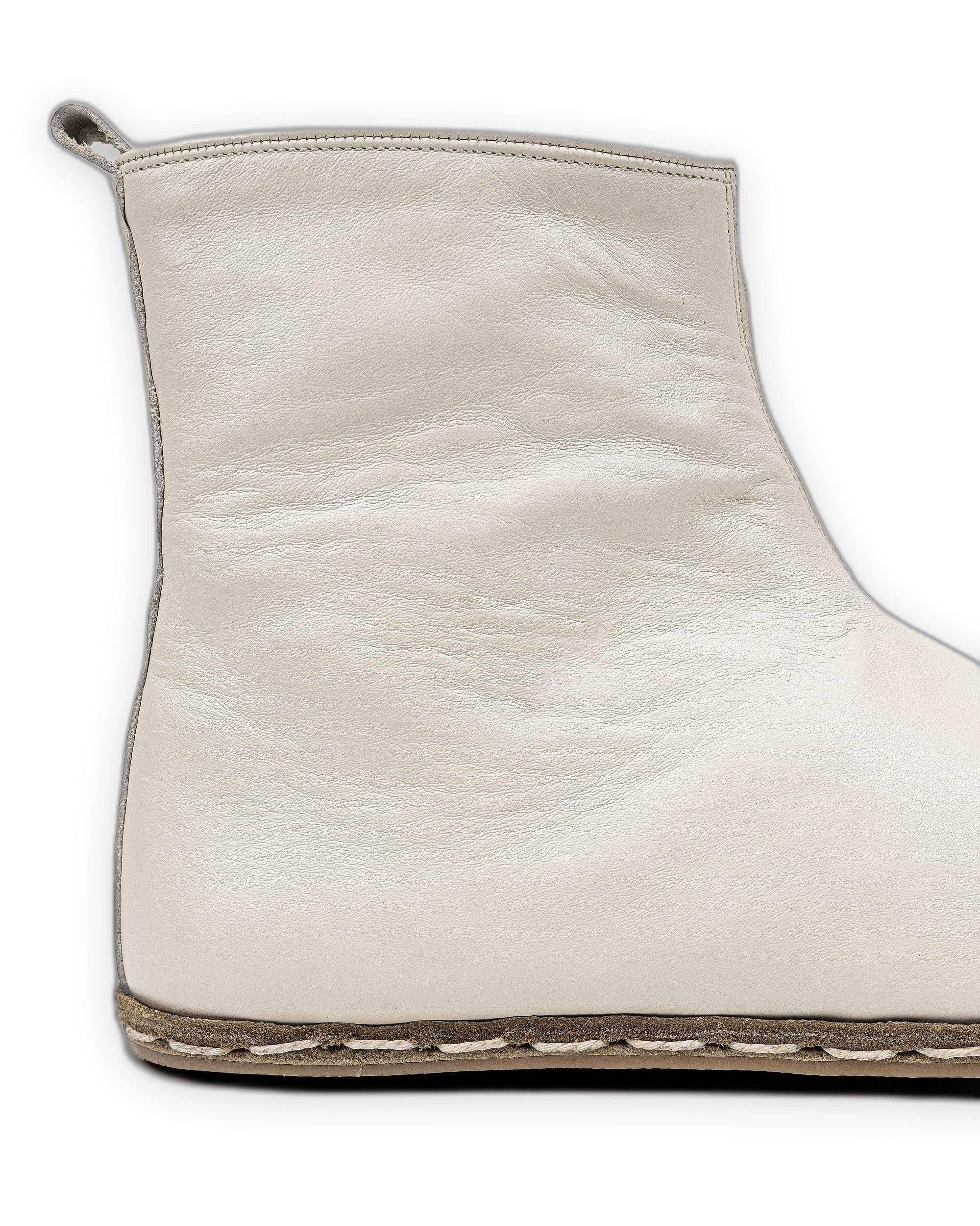 Back view Cream Chelsea Boots - Calf Leather Handcrafted | Bespoky