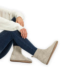 Men's Cream Suede Chelsea Boots - Handcrafted Calf Leather Wide Toe Box | Bespoky