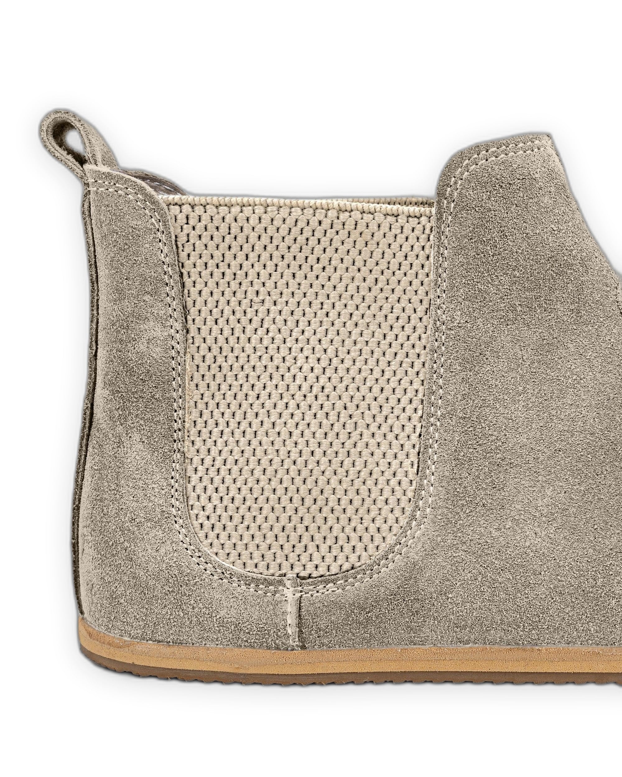Top view Cream Suede Chelsea Boots - Handcrafted Calf Leather | Bespoky