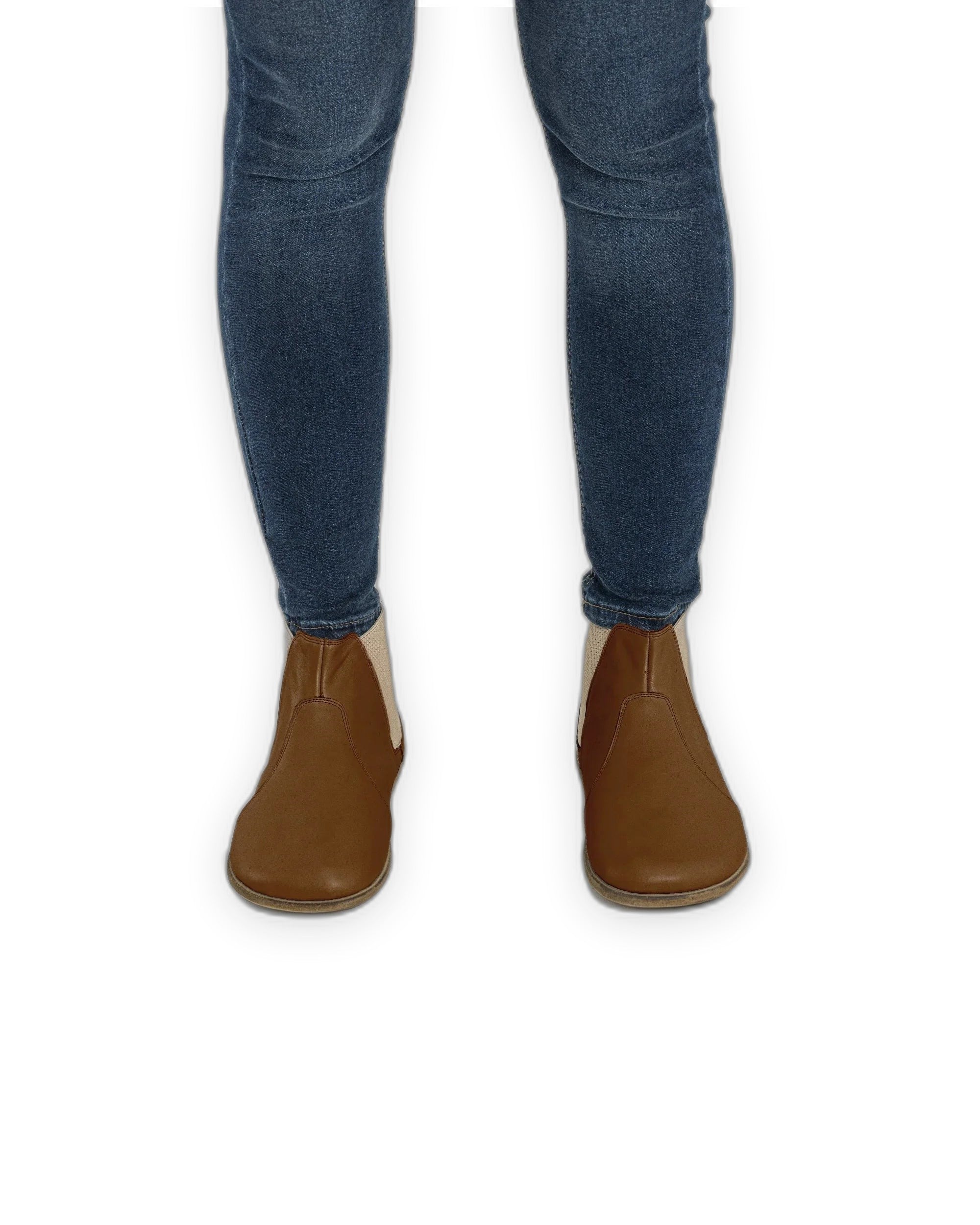 Detail Dark Tan Chelsea Boots - Handcrafted Calf Leather Turkey | Bespoky