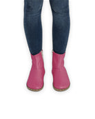 Detail Fuchsia Chelsea Boots - Handcrafted Calf Leather Turkey | Bespoky