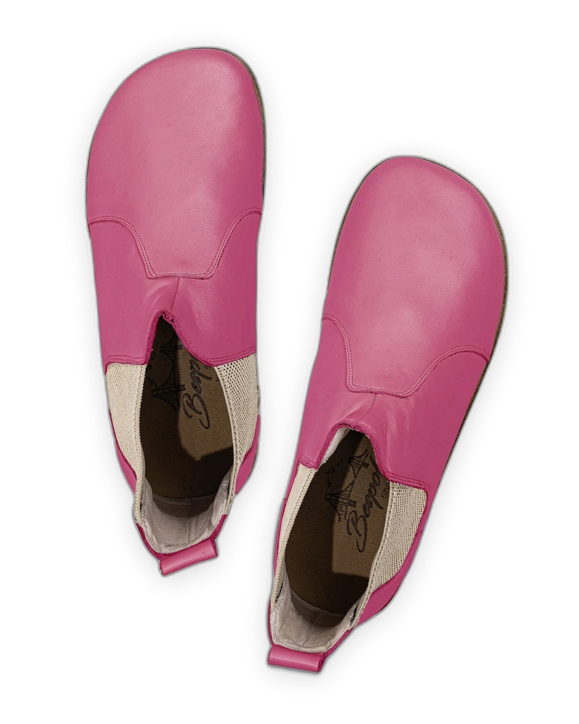 Side view Fuchsia Chelsea Boots - Calf Leather Zero Drop | Bespoky