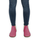 Detail Fuchsia Chelsea Boots - Handcrafted Calf Leather Turkey | Bespoky