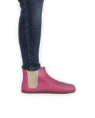 Back view Fuchsia Chelsea Boots - Calf Leather Handcrafted | Bespoky