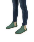 Back view Green Chelsea Boots - Calf Leather Handcrafted | Bespoky