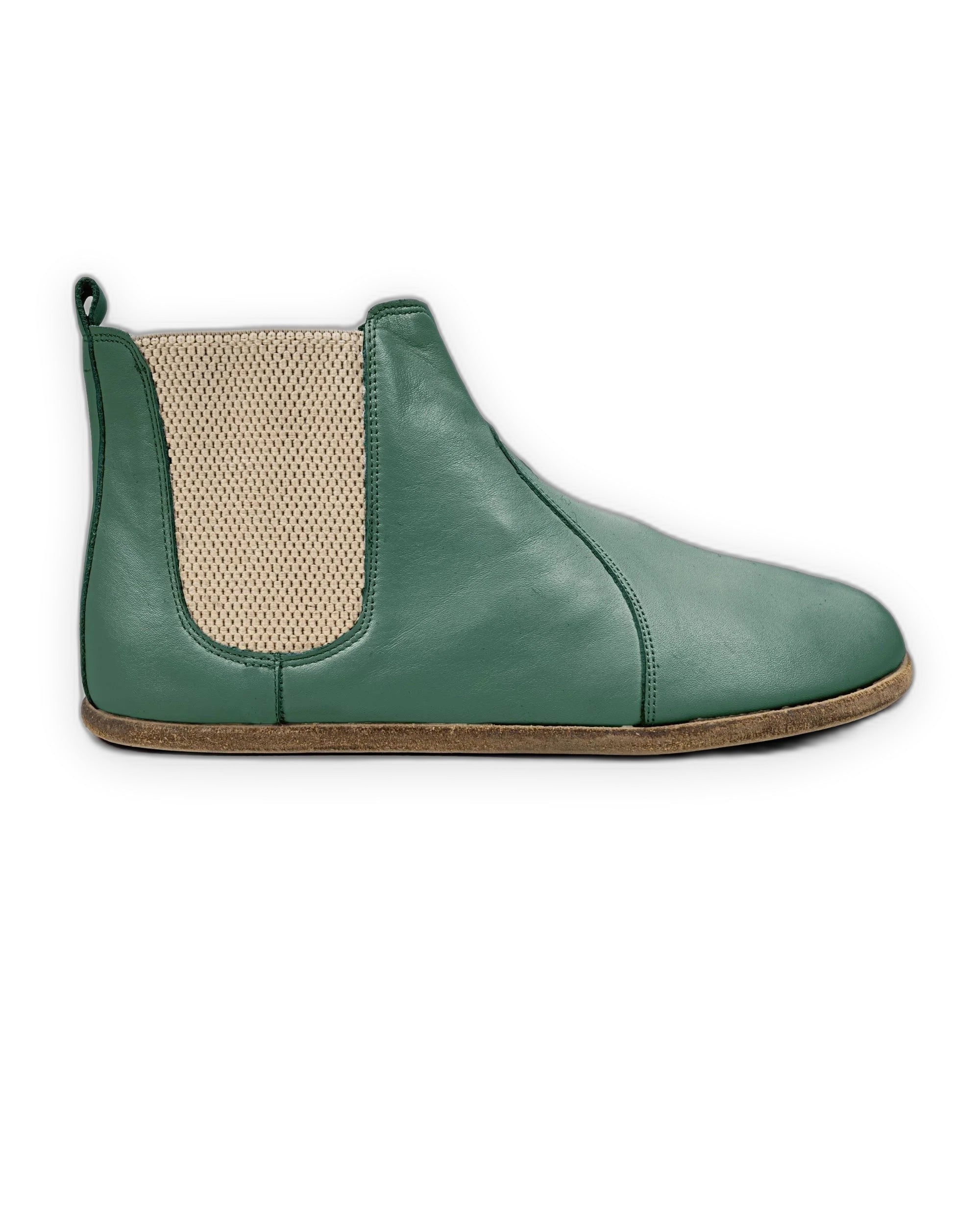 Sole detail Green Chelsea Boots - Zero Drop Calf Leather | Bespoky