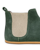 Top view Green Suede Chelsea Boots - Handcrafted Calf Leather | Bespoky