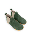 Men's Green Suede Chelsea Boots - Handcrafted Calf Leather Wide Toe Box | Bespoky