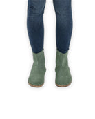 Detail Green Suede Chelsea Boots - Handcrafted Calf Leather Turkey | Bespoky