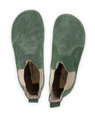 Side view Green Suede Chelsea Boots - Calf Leather Zero Drop | Bespoky