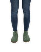 Detail Green Suede Chelsea Boots - Handcrafted Calf Leather Turkey | Bespoky