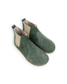 Men's Green Suede Chelsea Boots - Handcrafted Calf Leather Wide Toe Box | Bespoky