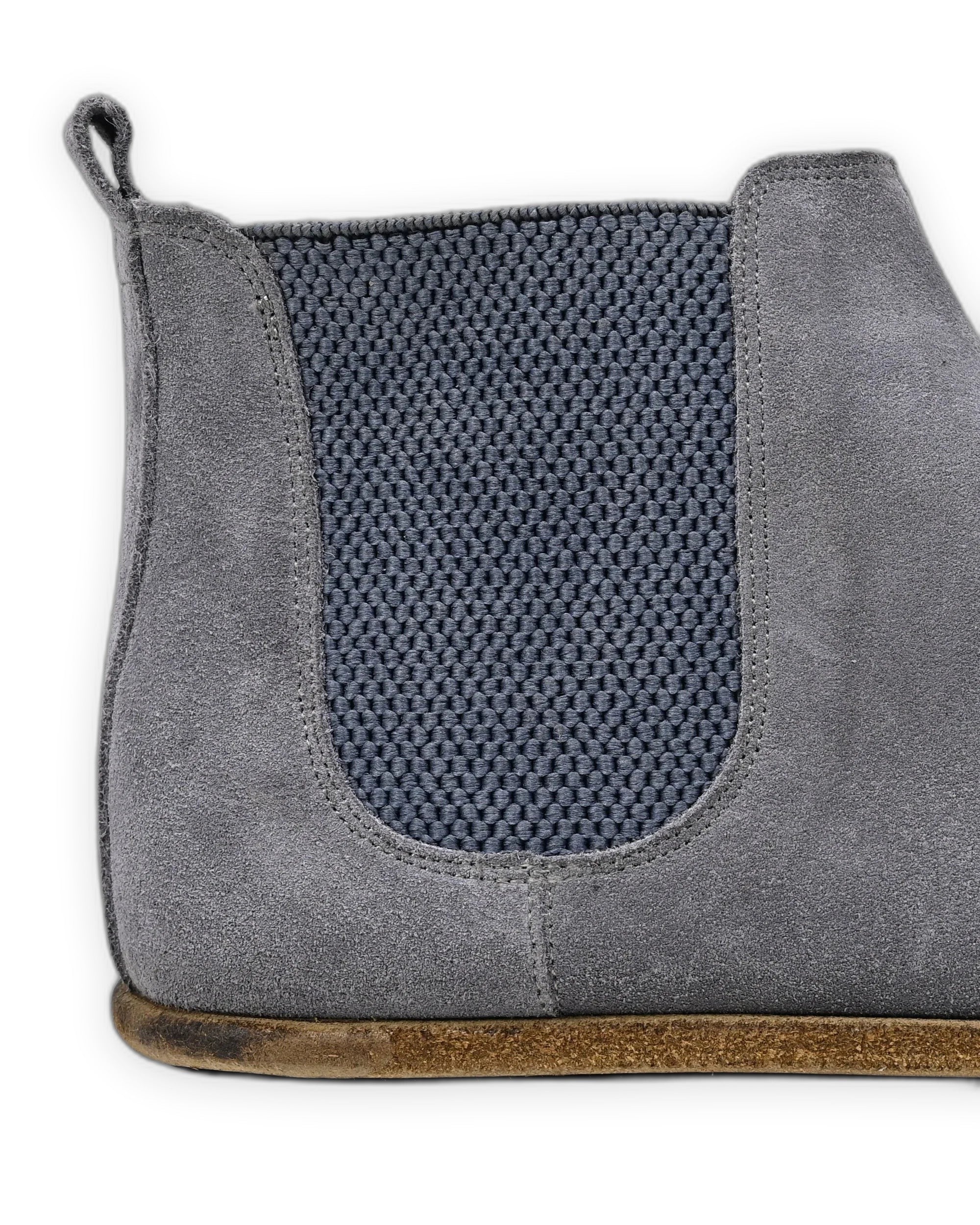 Top view Grey Suede Chelsea Boots - Handcrafted Calf Leather | Bespoky