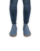 Pair Jean Blue Chelsea Boots - Barefoot Wide Toe Calf Leather | Bespoky