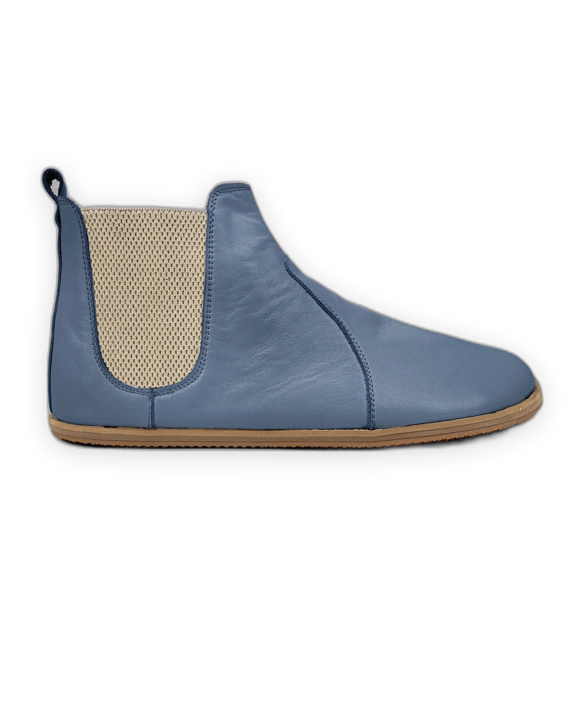 Back view Jean Blue Chelsea Boots - Calf Leather Handcrafted | Bespoky