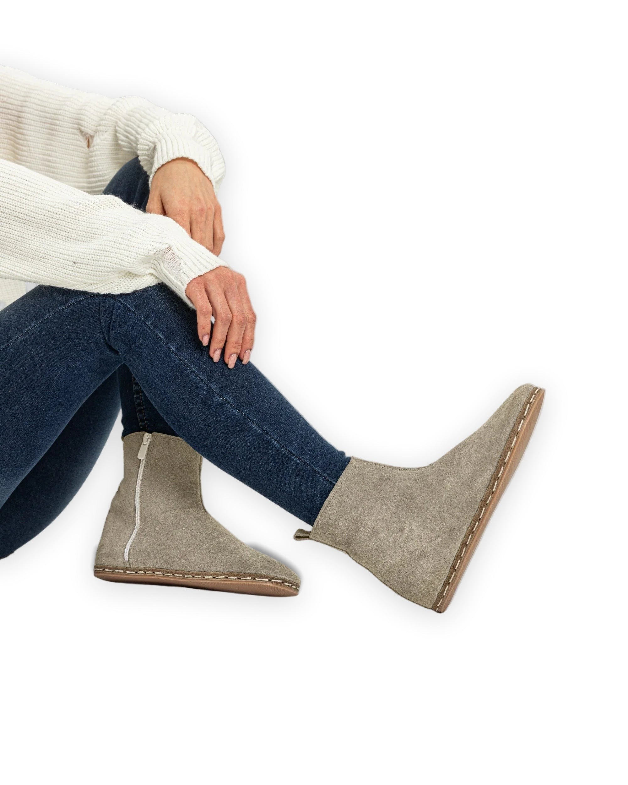 Men's Suede Chelsea Boots - Handcrafted Calf Leather Wide Toe Box | Bespoky