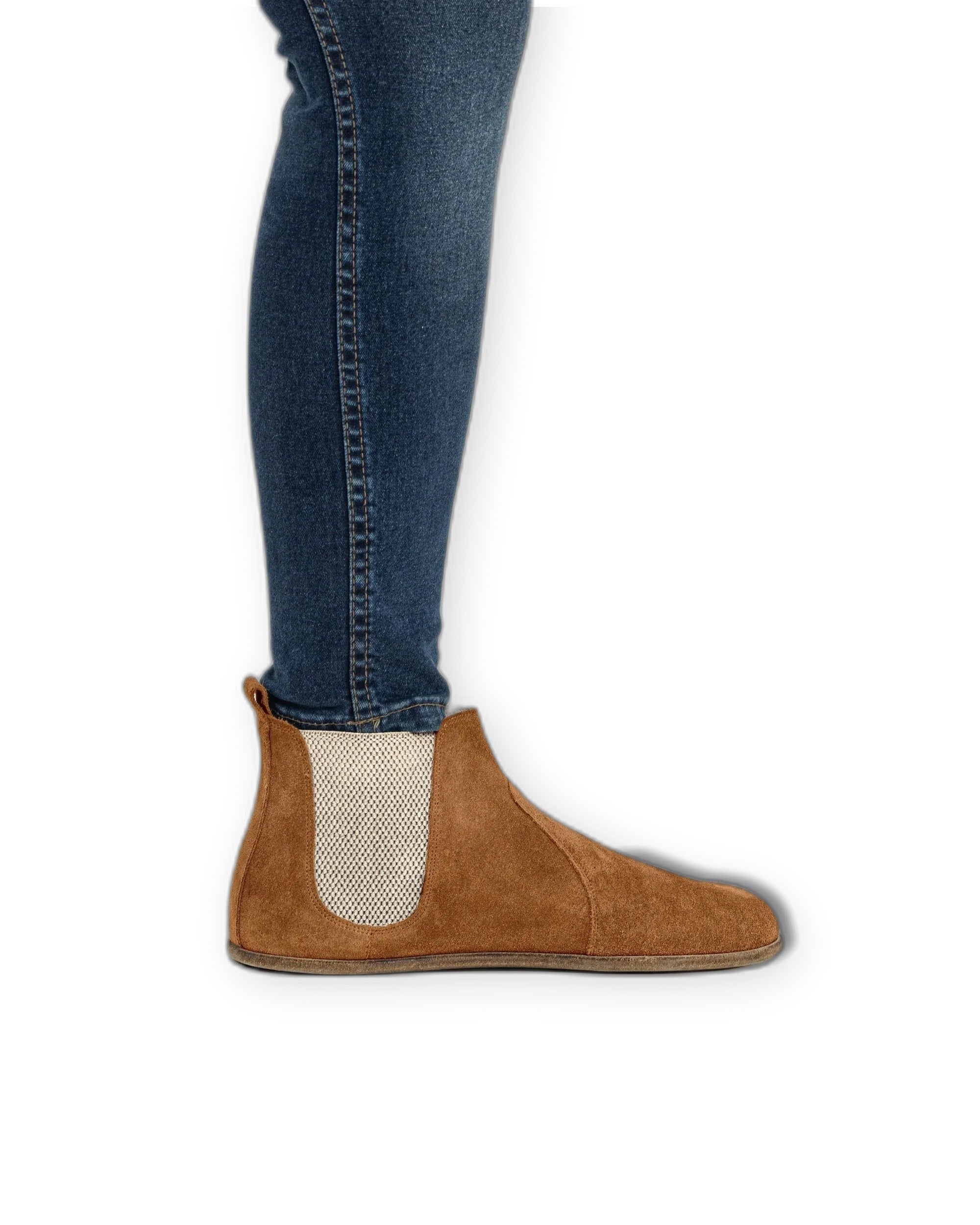 Back view Suede Chelsea Boots - Calf Leather Handcrafted | Bespoky