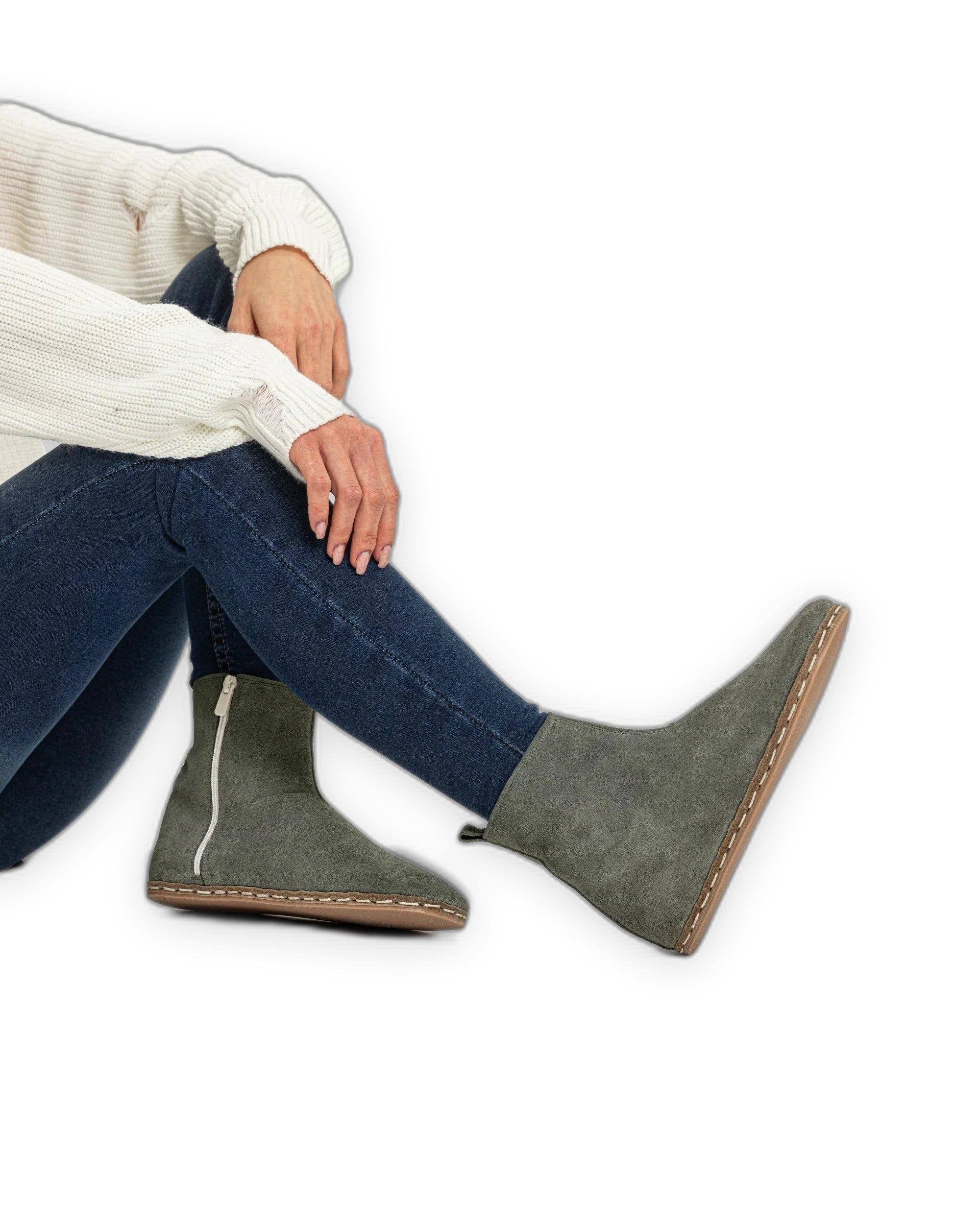 Men's Suede Chelsea Boots - Handcrafted Calf Leather Wide Toe Box | Bespoky