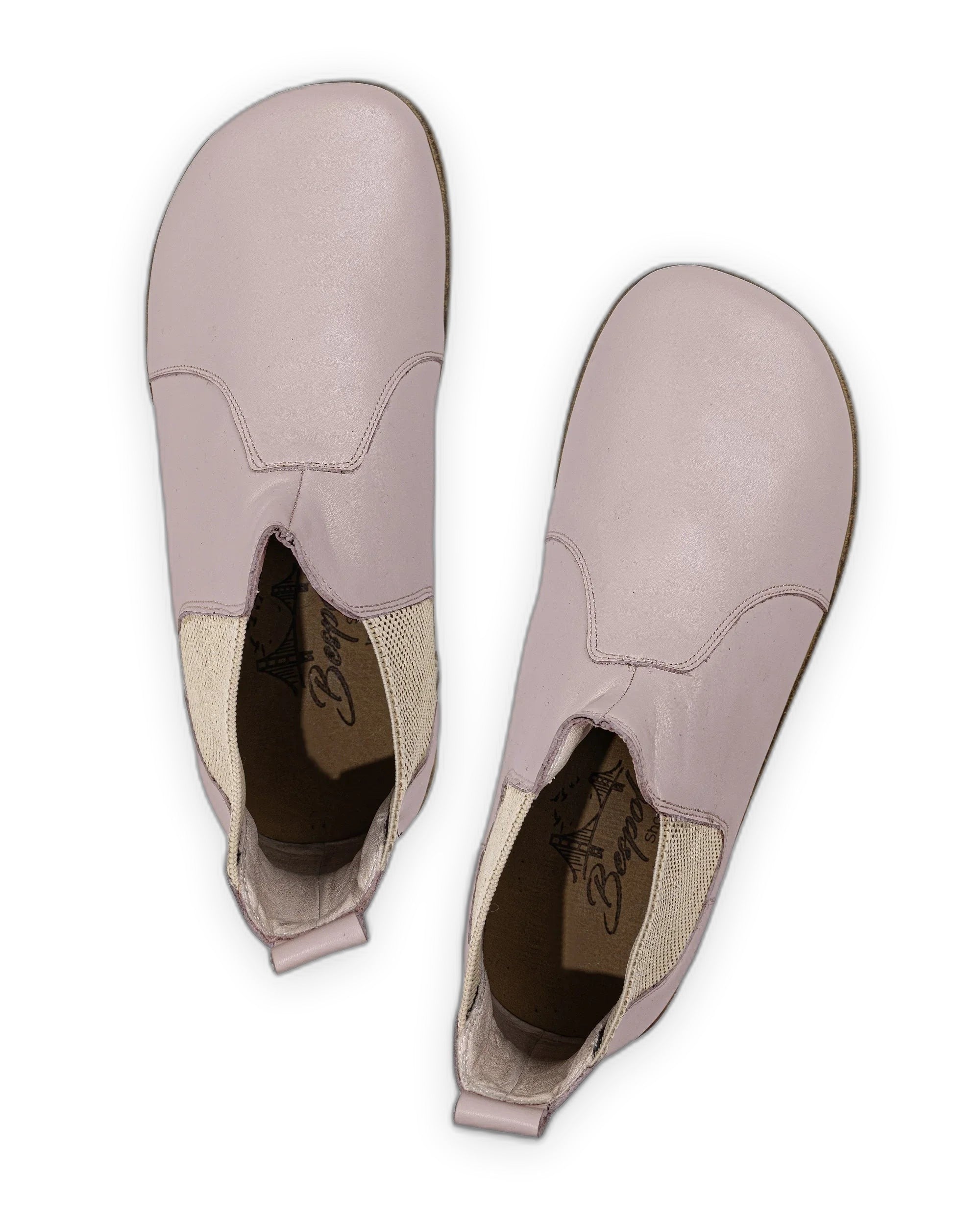 Top view Pink Chelsea Boots - Handcrafted Calf Leather | Bespoky