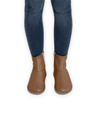 Back view Tan Chelsea Boots - Calf Leather Handcrafted | Bespoky