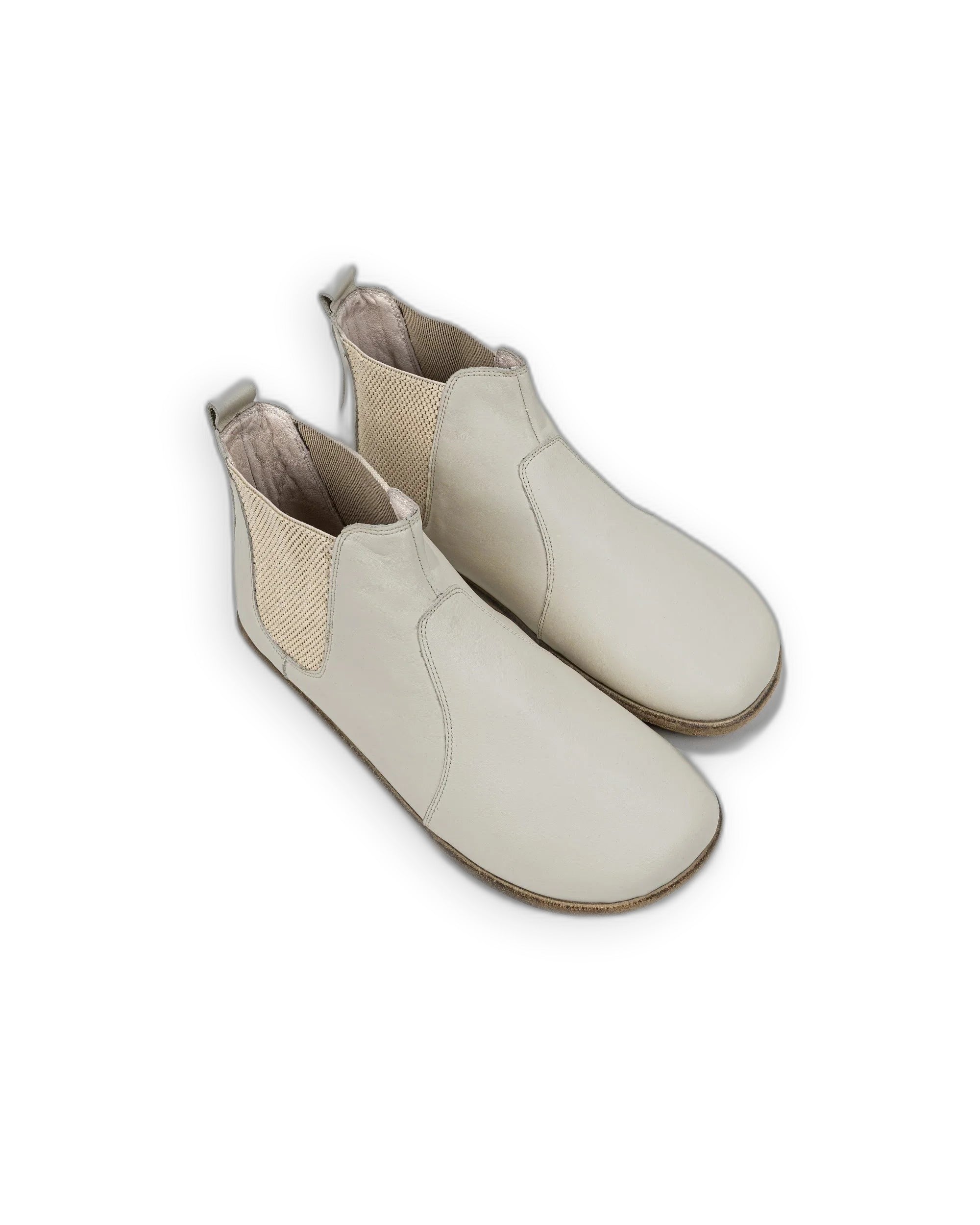 Men's Lucas Beige Chelsea Boots - Handcrafted Calf Leather Wide Toe Box | Bespoky