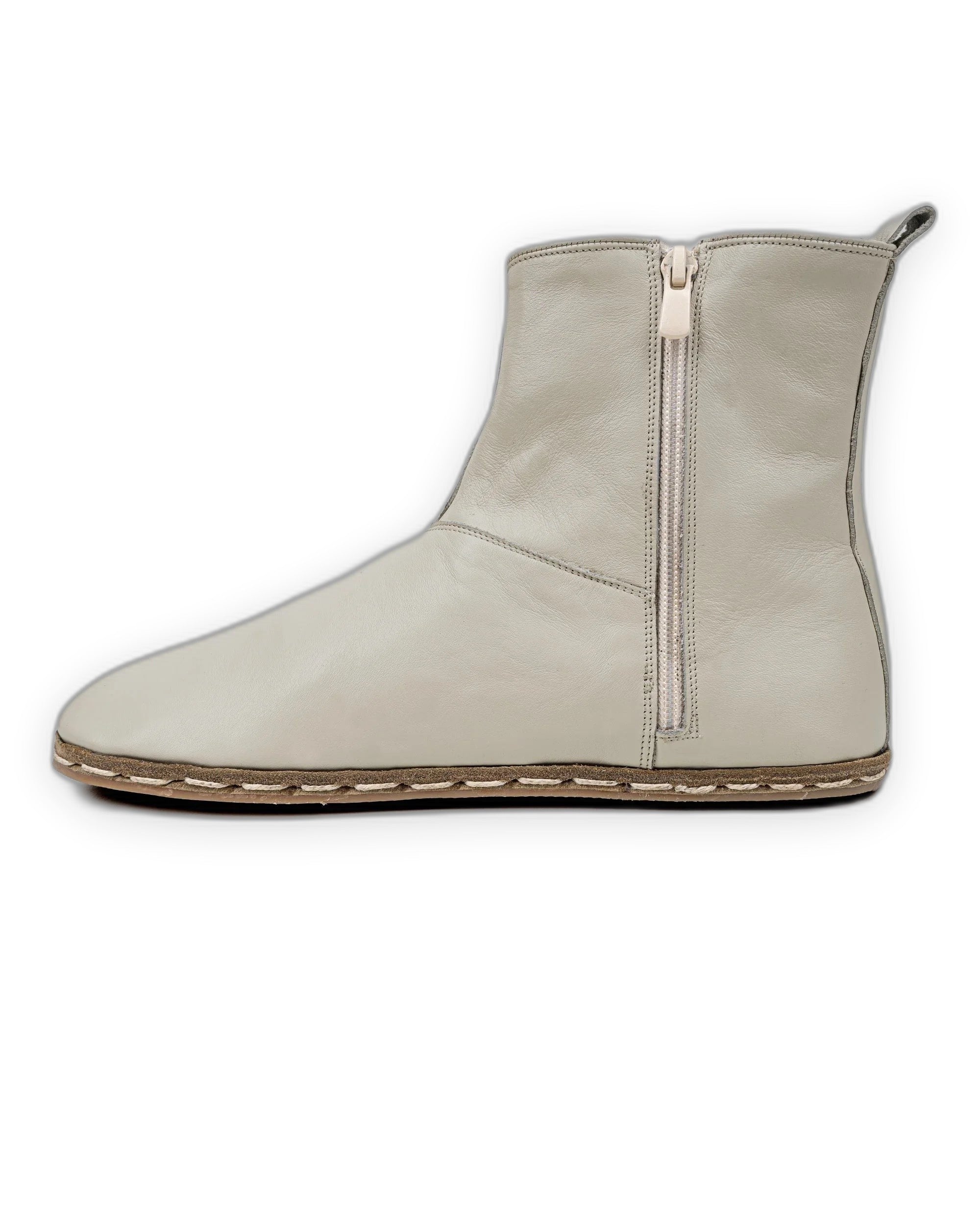 Top view Lucas Beige Chelsea Boots - Handcrafted Calf Leather | Bespoky